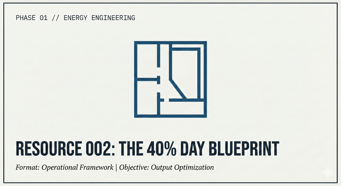 RESOURCE 002 // THE 40% DAY BLUEPRINT
